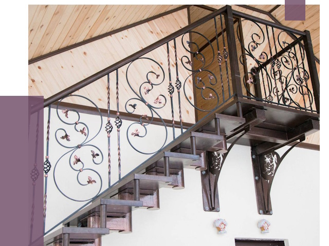 Кованые лестницы в Чапаевске от 79677 руб. под ключ