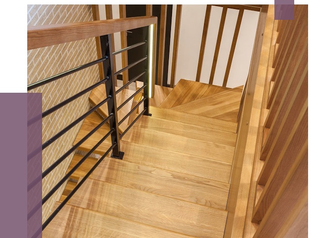 Лестницы из ясеня в Чапаевске под ключ от 10011 руб. 