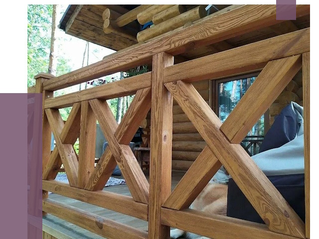 Деревянные перила под ключ в Чапаевске от 7661 руб. 