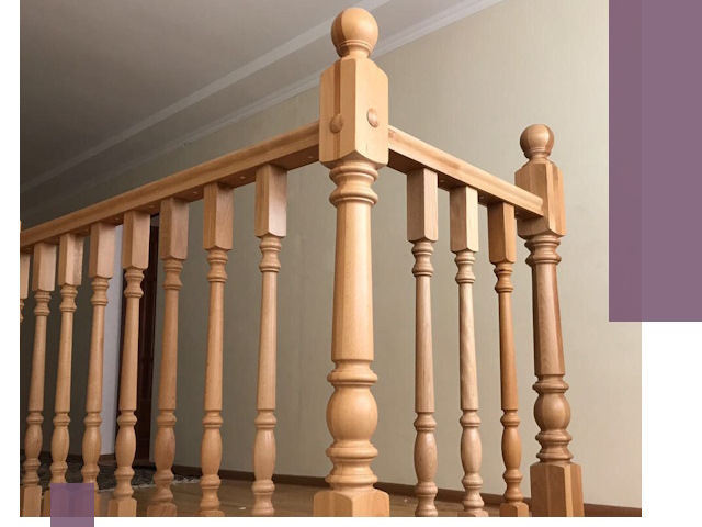 Деревянные перила на заказ в Чапаевске: монтаж и изготовление