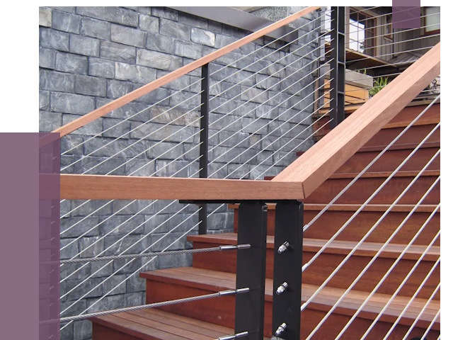 Тросовые перила под ключ в Чапаевске от 7763 руб.