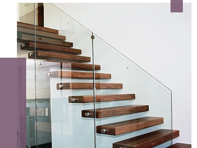 Стеклянные перила для лестницы в Чапаевске от 14812 руб.