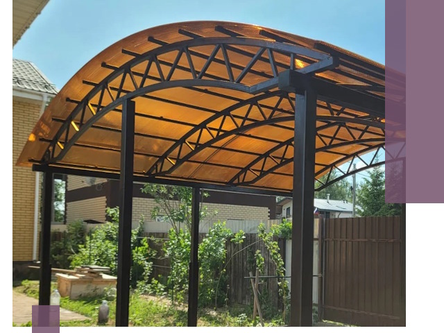 Изготовление навесов под ключ в Чапаевске из качественных материалов