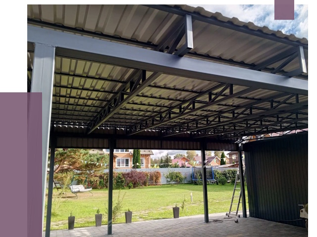 Монтаж навесов в Чапаевске от 7355 руб. — установка навеса | ПРОЛЁТ-Чпв