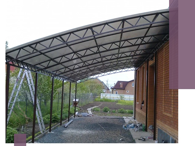 Профессиональный монтаж навесов под ключ в Чапаевске