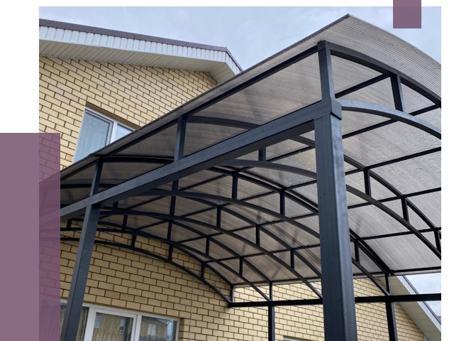 Монтаж козырьков в Чапаевске от 11492 руб. | ПРОЛЁТ-Чпв