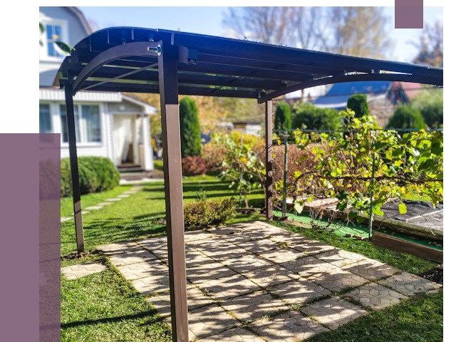 Навесы для дачи в Чапаевске от 12718 руб. под ключ — ПРОЛЁТ-Чпв