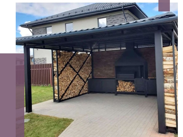 Навесы для барбекю в Чапаевске от 12718 руб. под ключ | ПРОЛЁТ-Чпв