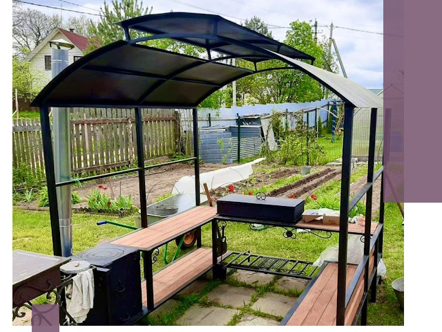 Навесы для барбекю в Чапаевске: изготовление, монтаж и демонтаж