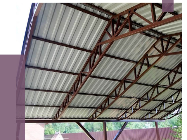 Навесы из профнастила в Чапаевске от 7355 руб. | ПРОЛЁТ-Чпв