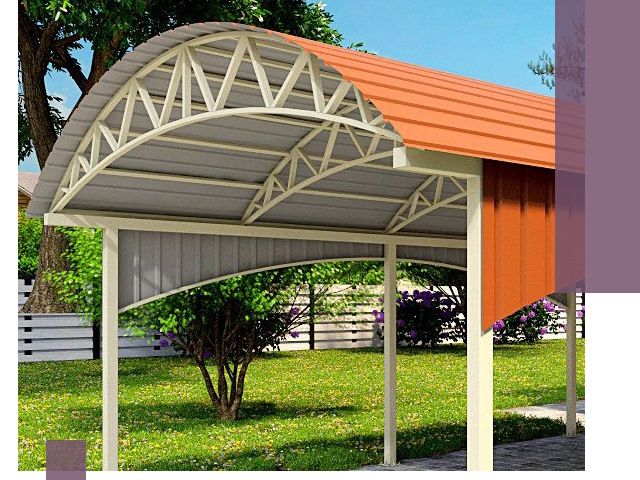 Навесы из профнастила под ключ в Чапаевске — установка и монтаж