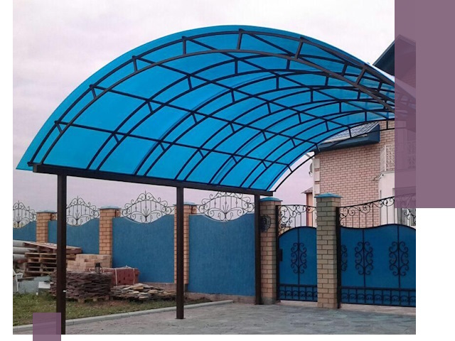 Арочные навесы под ключ в Чапаевске — изготовление и монтаж