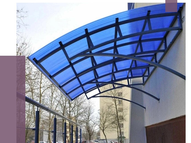 Козырьки из поликарбоната в Чапаевске от 4290 руб. под ключ | ПРОЛЁТ-Чпв