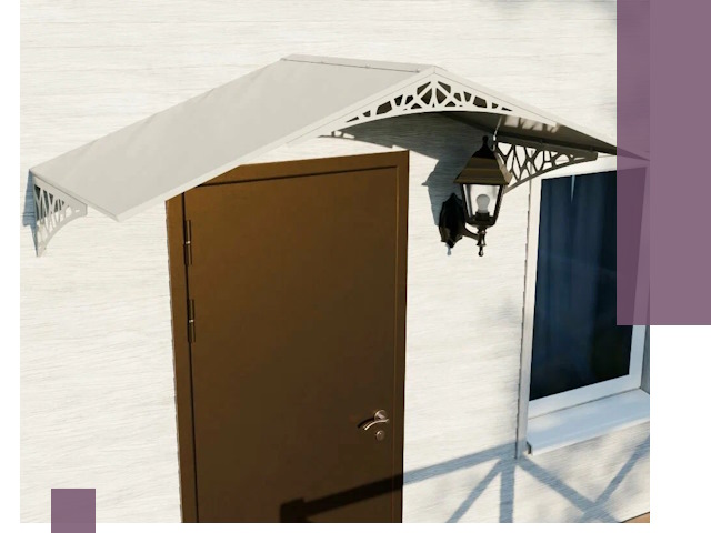 Металлические козырьки на входы и террасы в Чапаевске