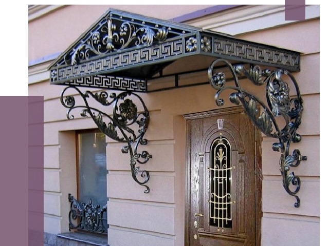 Кованые козырьки в Чапаевске под ключ от 12718 руб. — ПРОЛЁТ