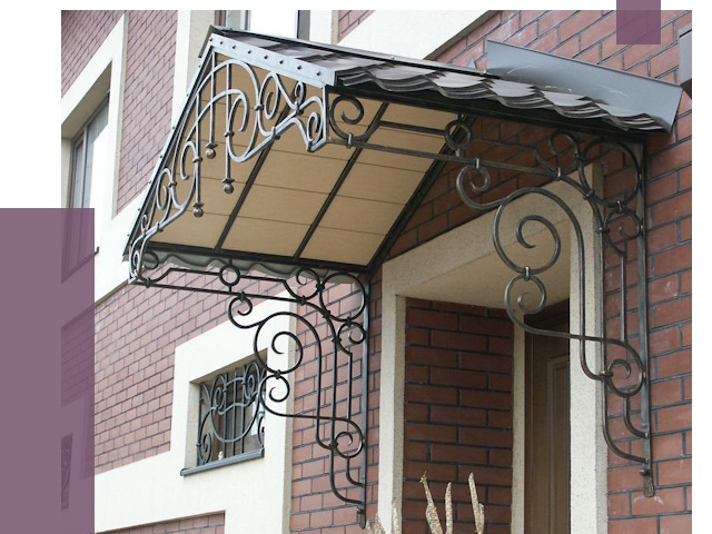 Двускатные козырьки в Чапаевске под ключ от 12769 руб.