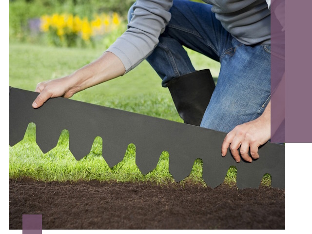 Металлические бордюры для газона в Чапаевске — изготовление и монтаж