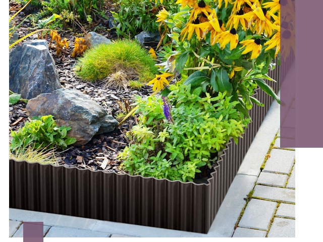 Металлические бордюры для клумб в Чапаевске — производство и монтаж